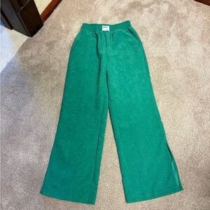 Like New Ladies Petite XXS Shein Green Courderoy Pants